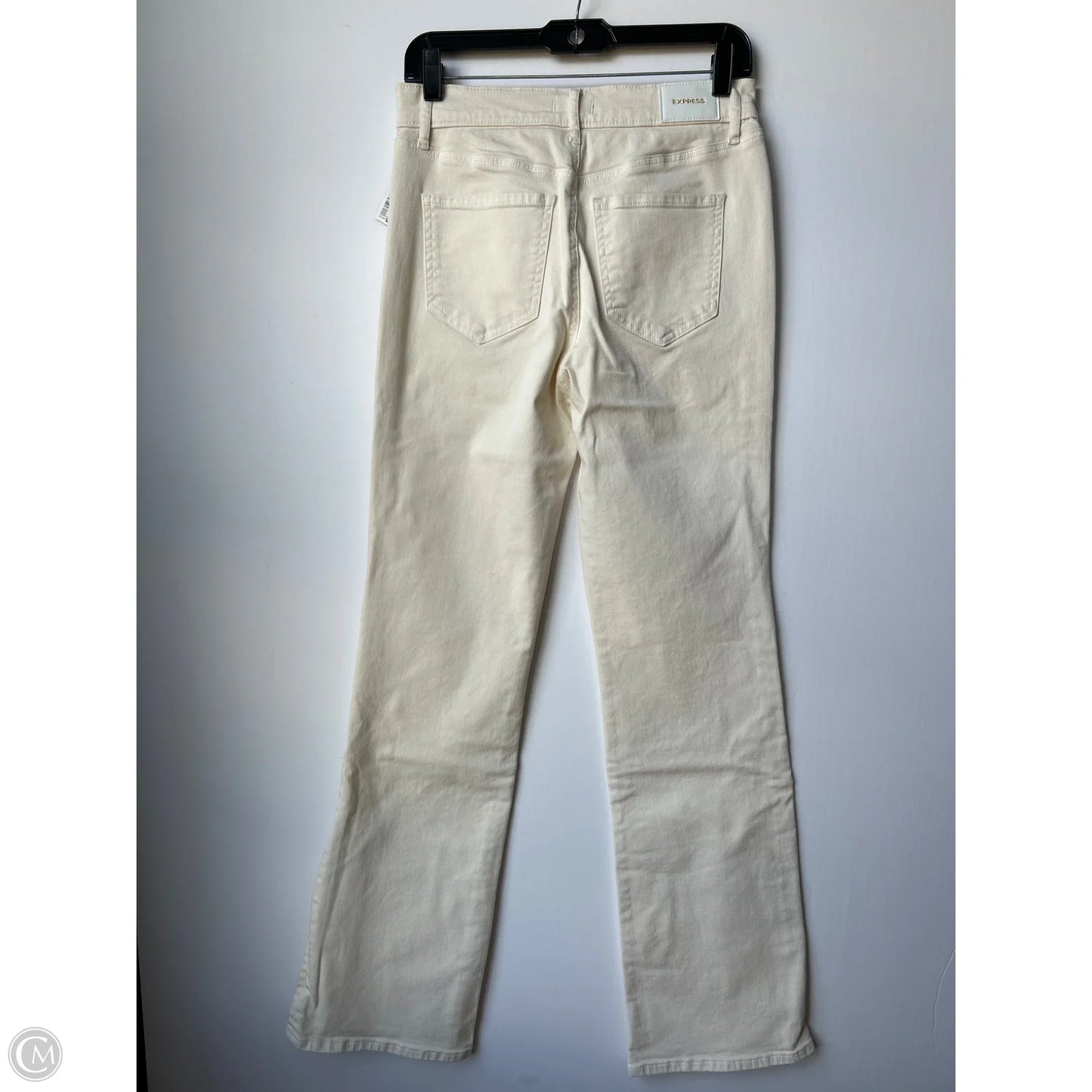 Jeans Straight By Express In White Denim, Size: 8