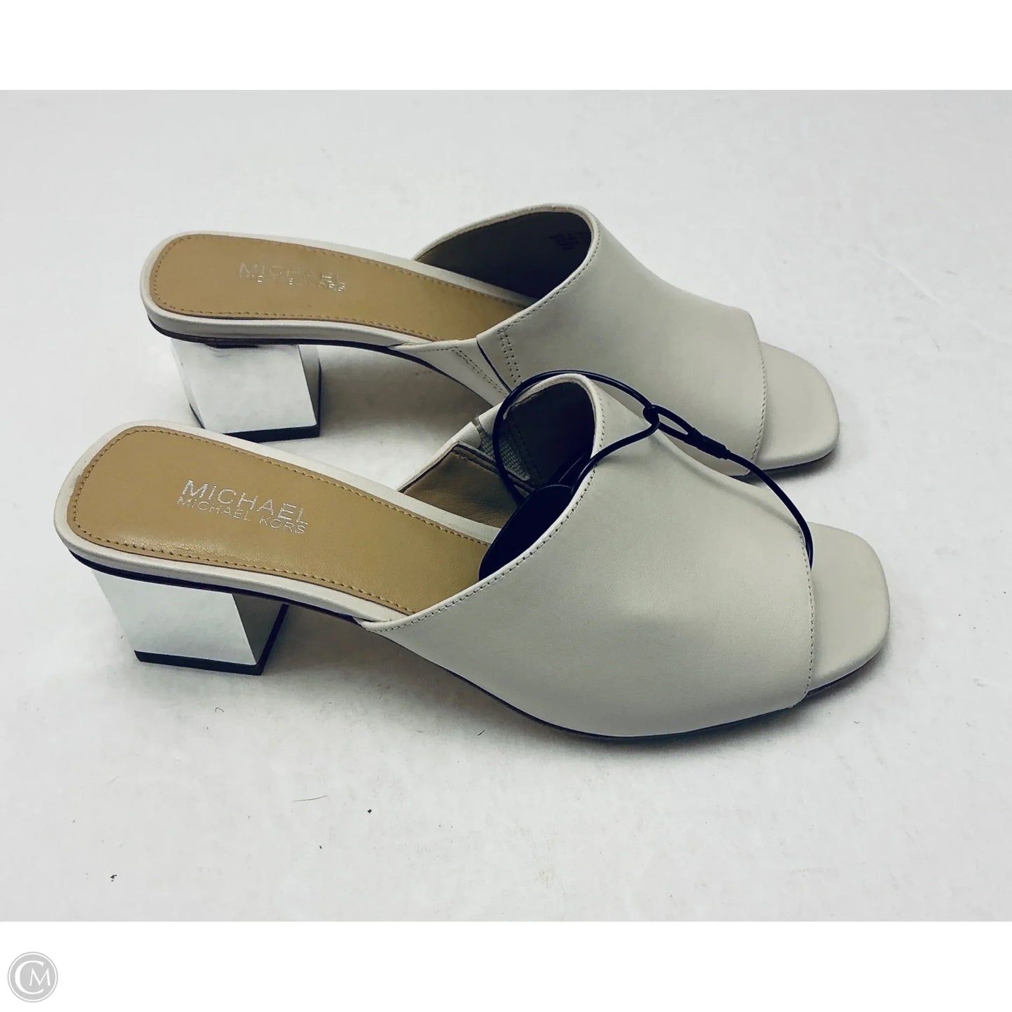 Sandals Heels Block By Michael By Michael Kors In White, Size: 5.5