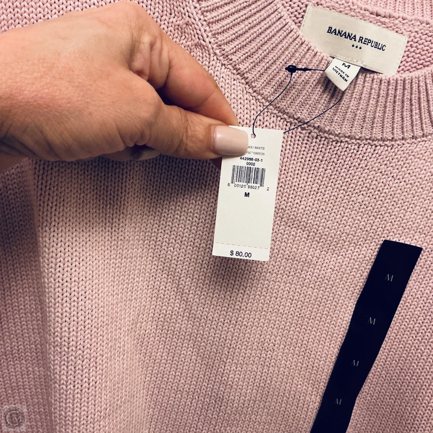 Sweater By Banana Republic In Pink, Size: M