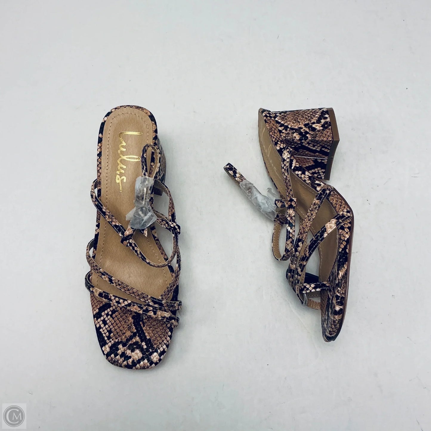 Sandals Heels Platform By Lulus In Animal Print, Size: 8