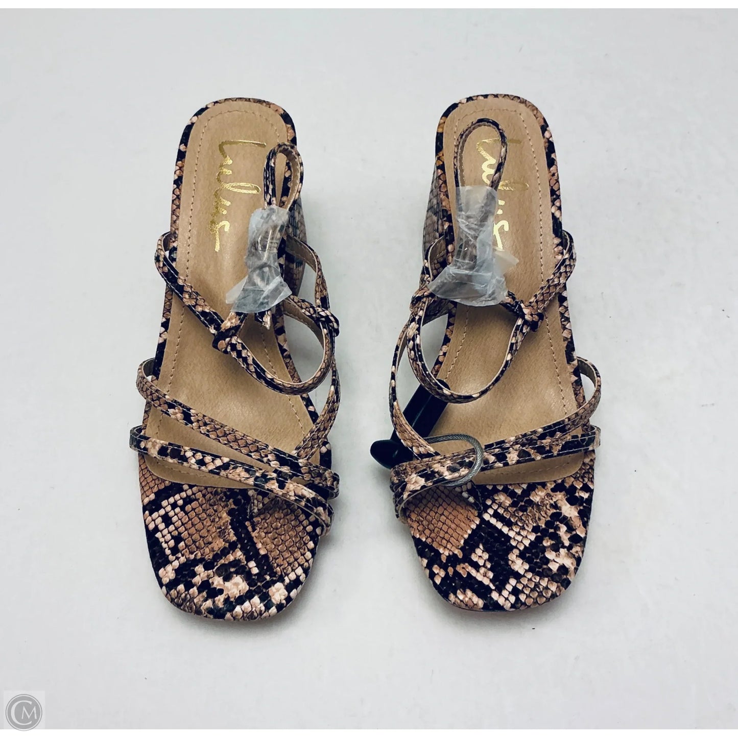 Sandals Heels Platform By Lulus In Animal Print, Size: 8