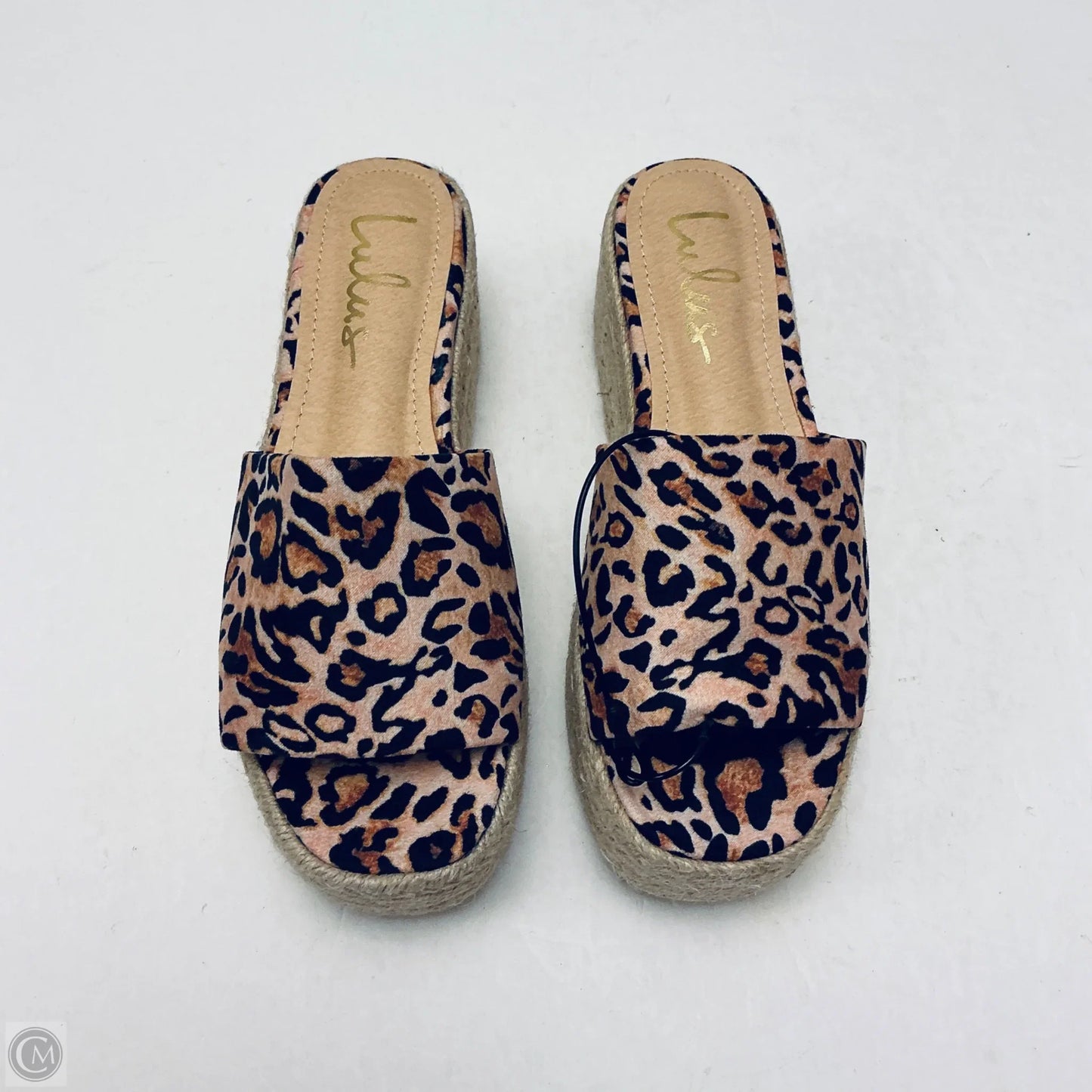 Sandals Heels Wedge By Lulus In Animal Print, Size: 6.5