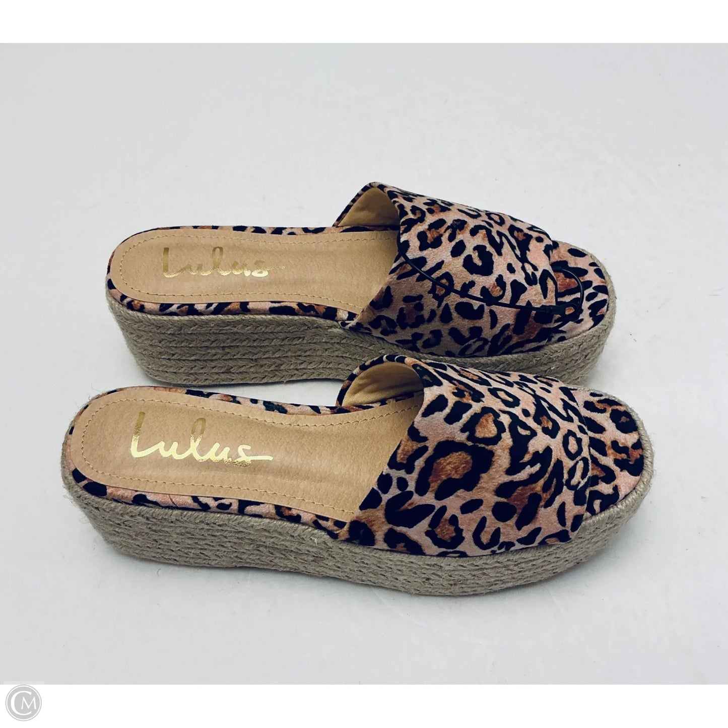 Sandals Heels Wedge By Lulus In Animal Print, Size: 6.5