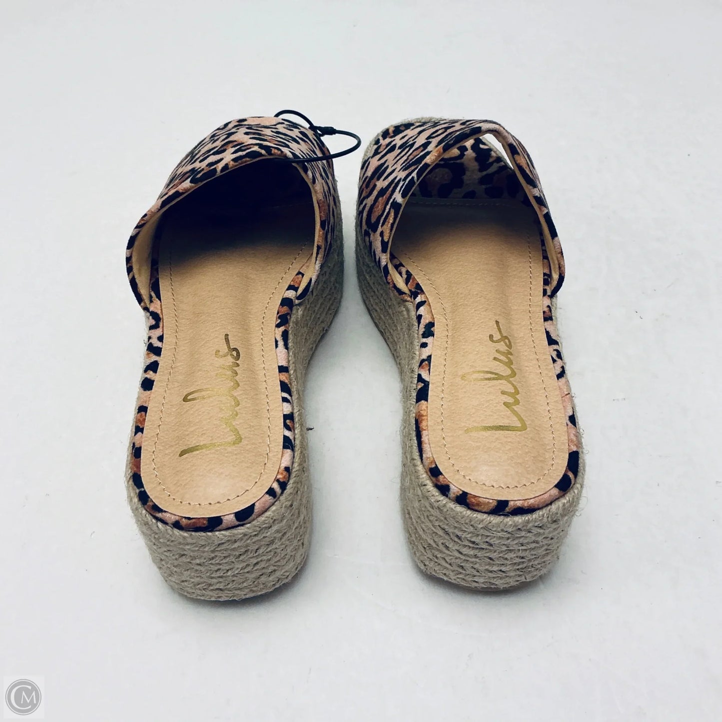 Sandals Heels Wedge By Lulus In Animal Print, Size: 6.5