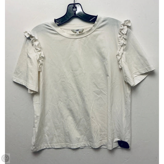 Top Short Sleeve Basic By Cme In White, Size: S