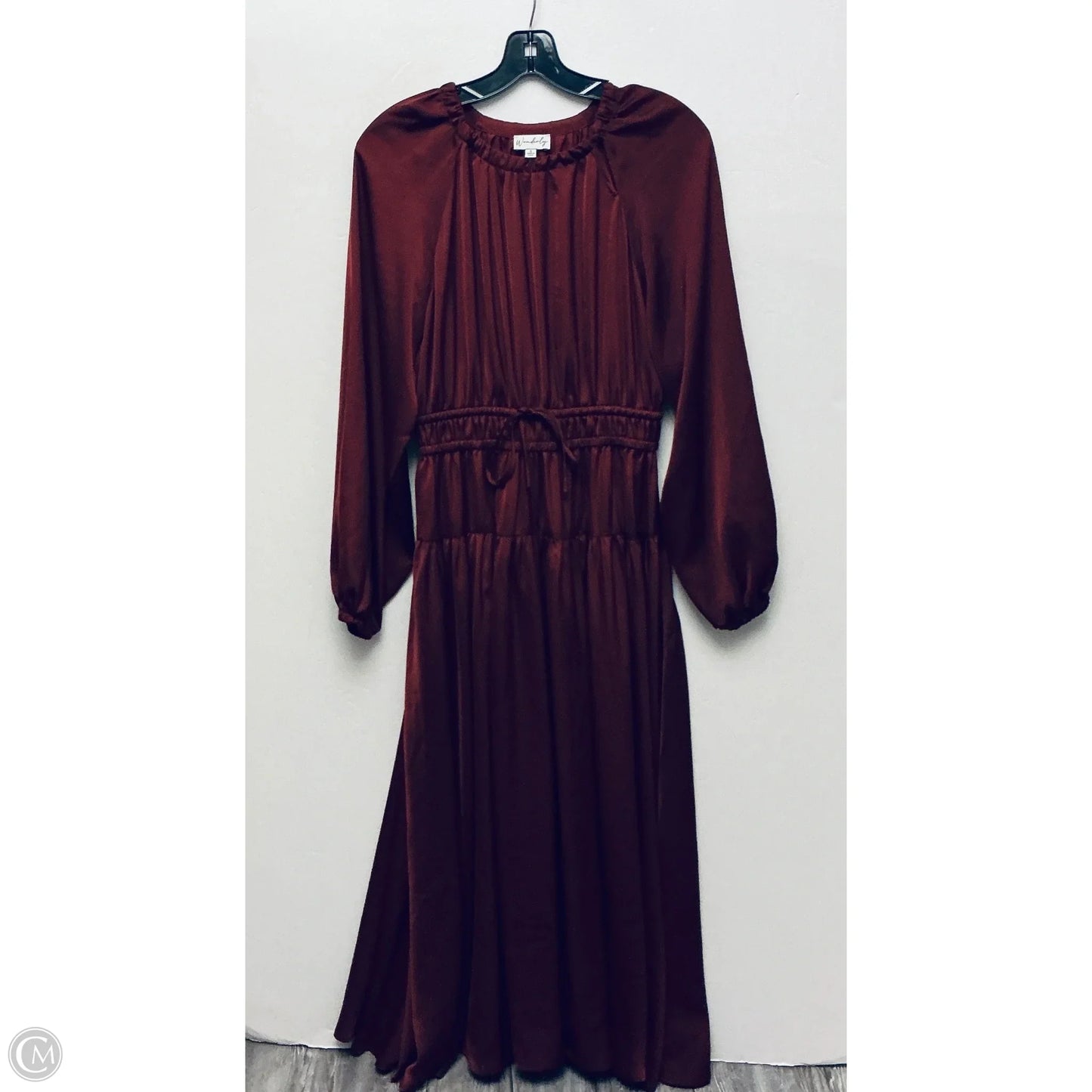 Dress Casual Maxi By Wonderly In Maroon,Size: S