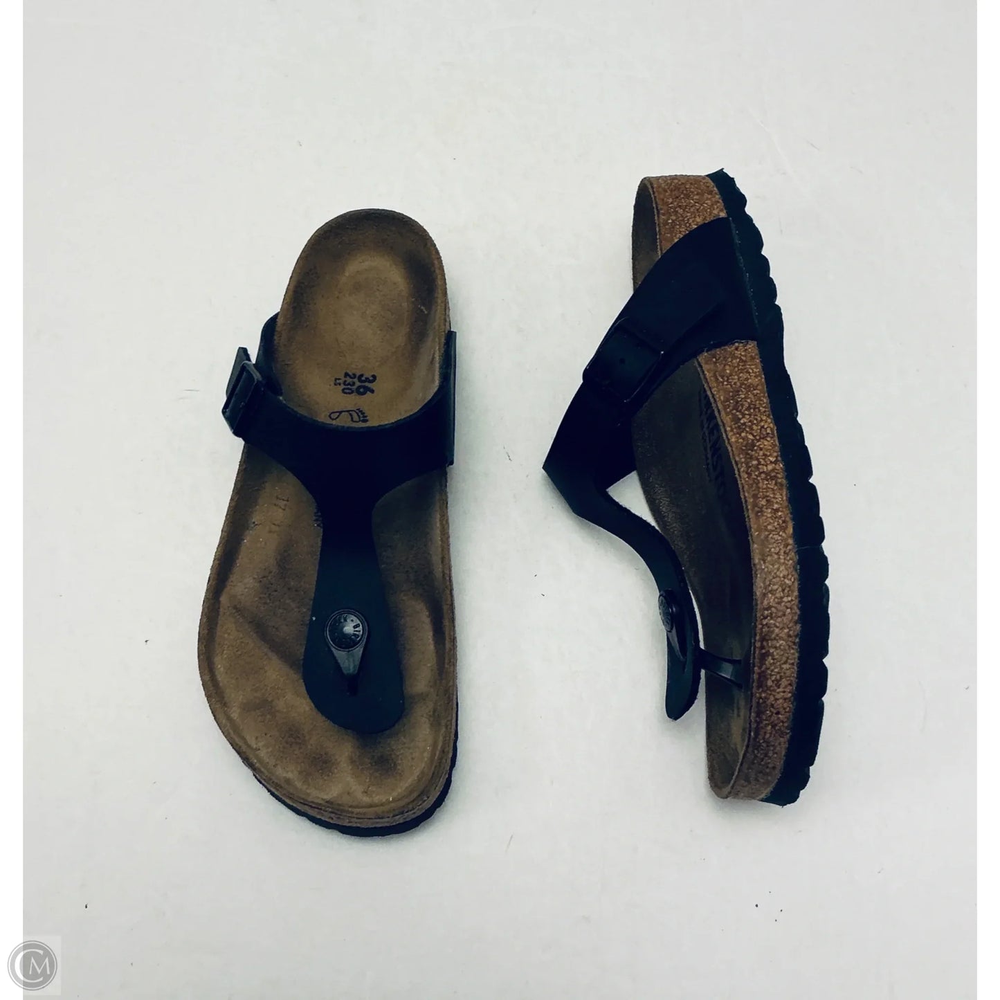 Sandals Flip Flops By Birkenstock In Black, Size: 6