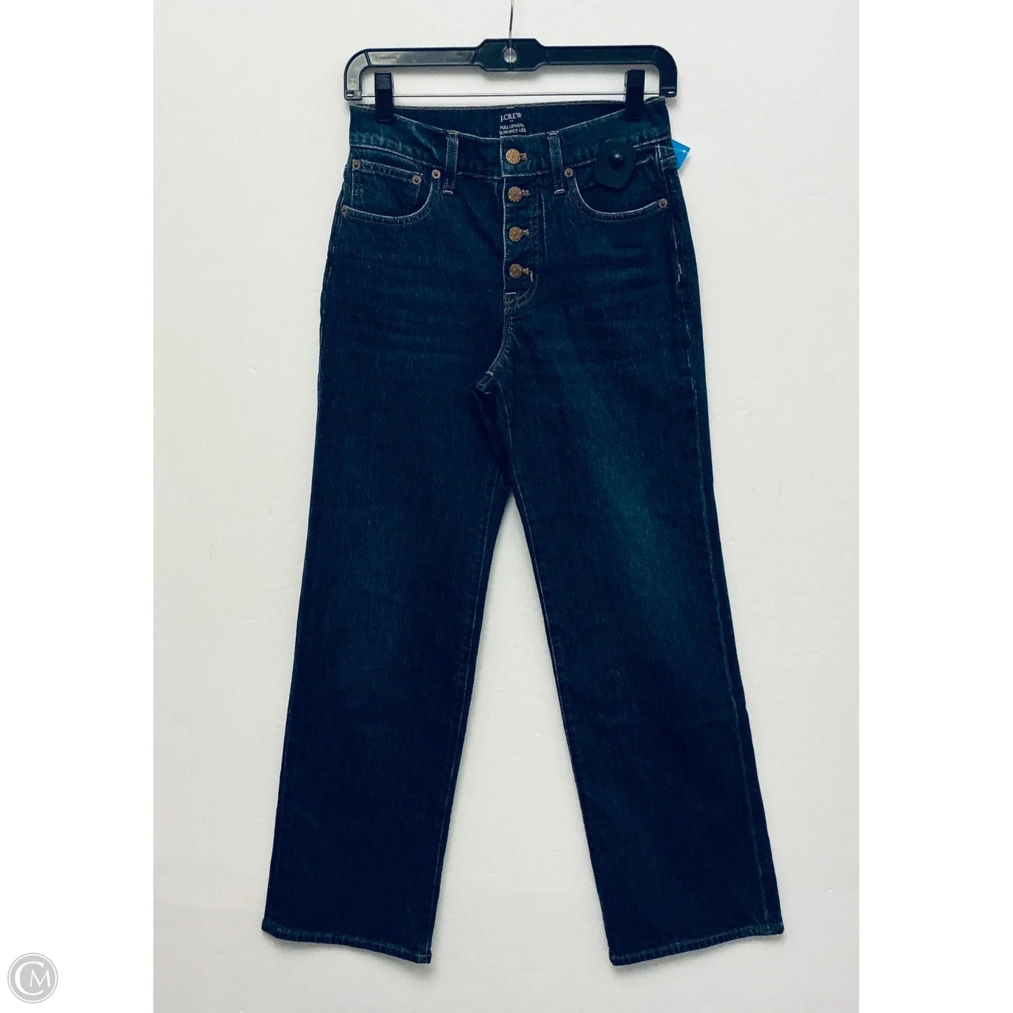Jeans Straight By J. Crew In Blue Denim, Size: 0