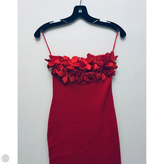 Dress Party Midi By Zara In Red, Size: L