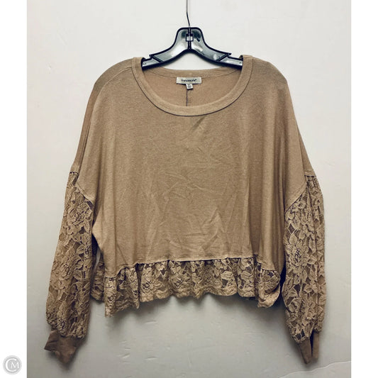Top Long Sleeve By Francesca’s In Brown, Size: Xl