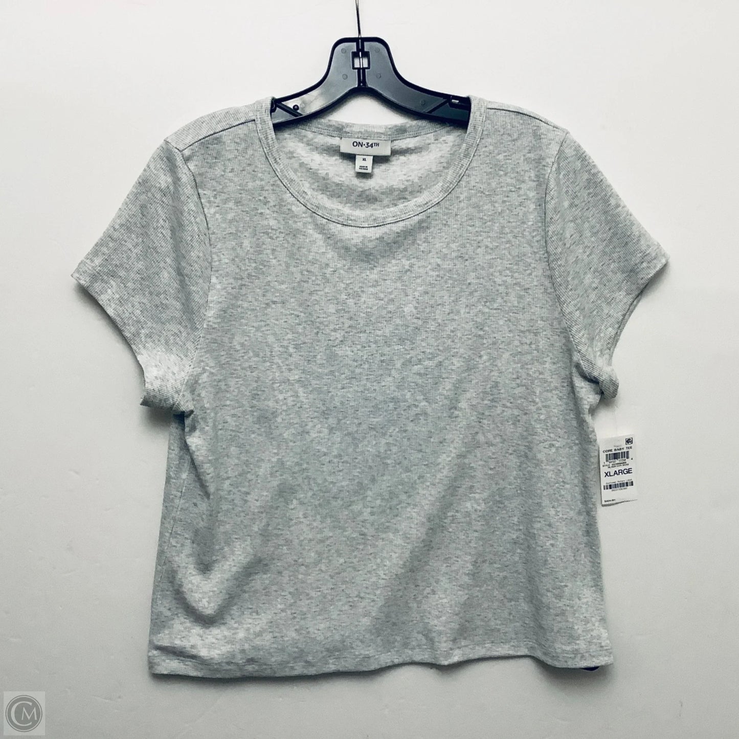 Top Short Sleeve By Cmc In Grey, Size: Xl