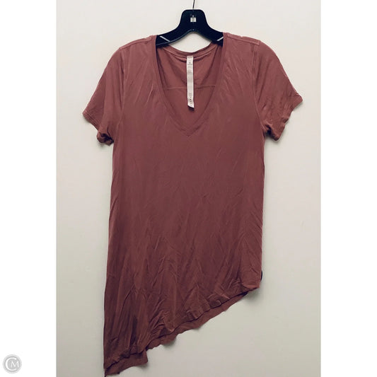 Top Short Sleeve By Lululemon In Pink, Size: 4