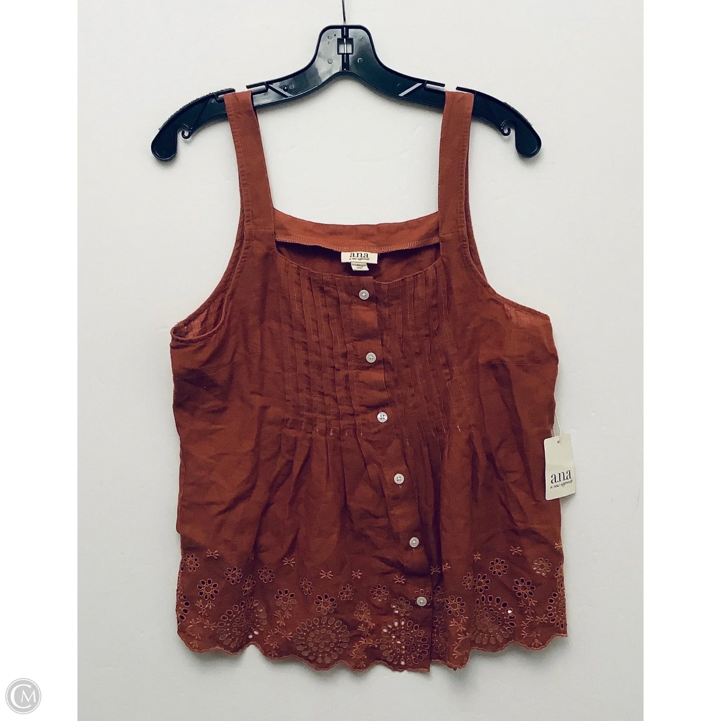 Top Sleeveless Basic By Ana In Orange, Size: M