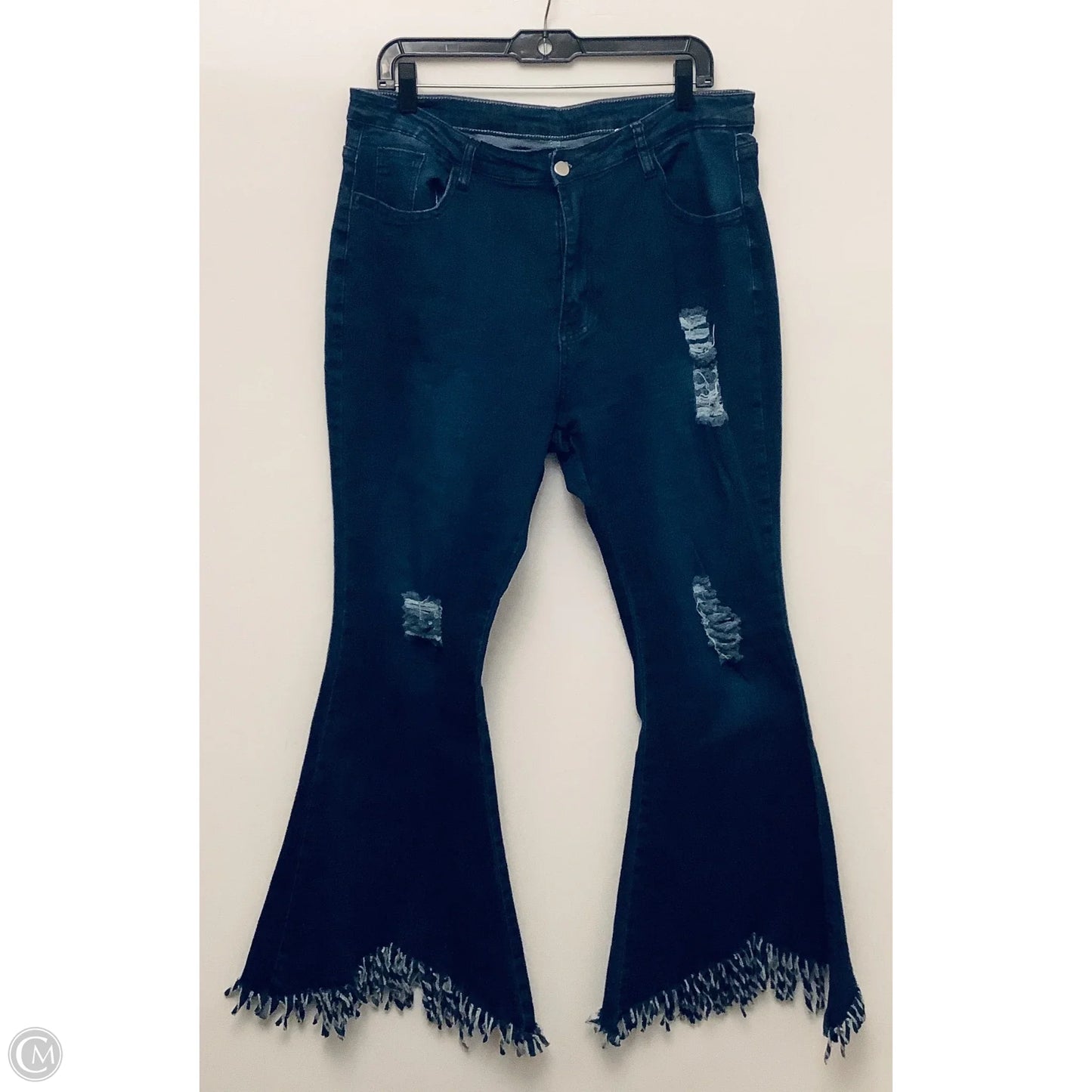 Jeans Flared By Cme In Blue Denim, Size: Xl