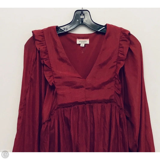 Dress Casual Short By Andree By Unit In Maroon, Size: S