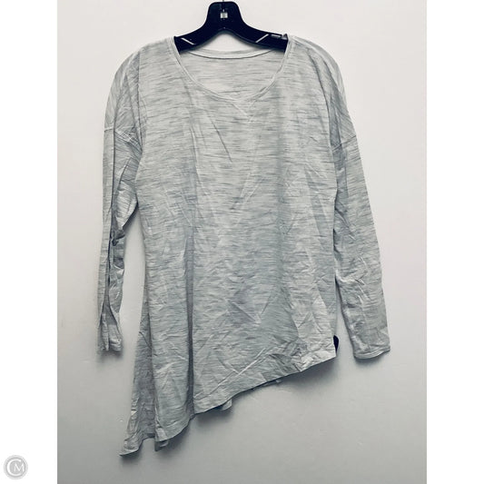 Athletic Top Long Sleeve Collar By Lululemon In Grey, Size: Xl