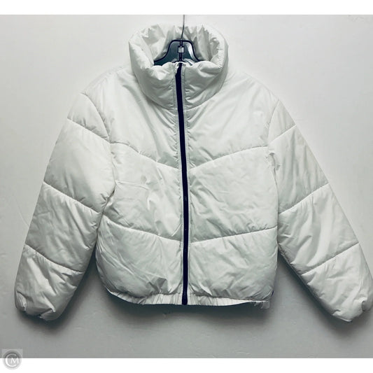Jacket Puffer & Quilted By Wild Fable In White, Size: M