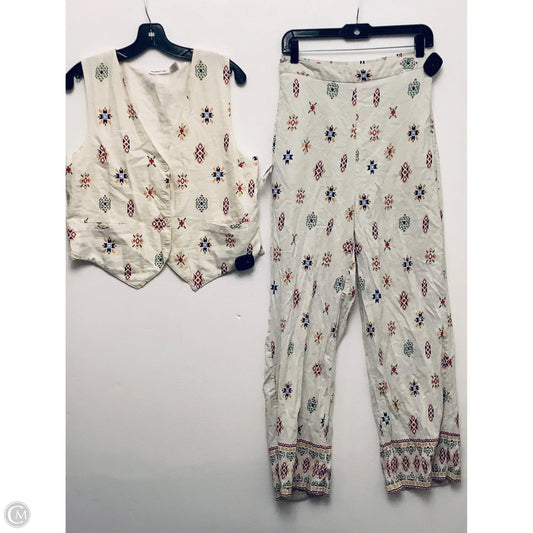 Pants Set 2pc By Cme In Cream, Size: L