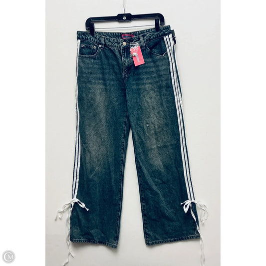 Jeans Wide Leg By Edikted In Blue Denim, Size: L