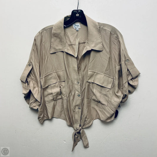 Top Short Sleeve By Blue Rain In Brown, Size: Xl