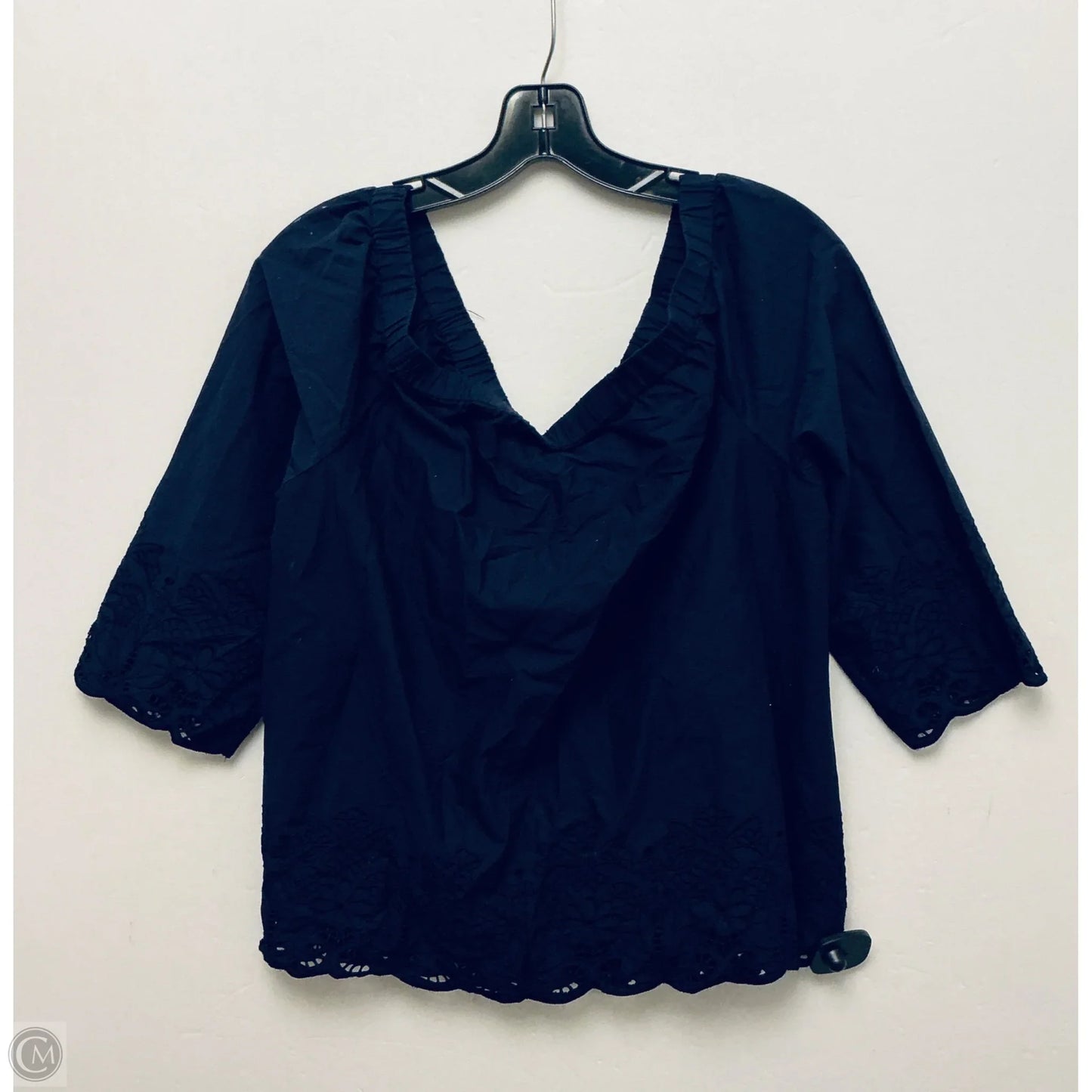Top Long Sleeve Basic By Tommy Hilfiger In Navy, Size: M