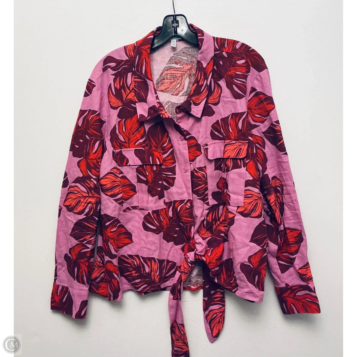 Top Long Sleeve Basic By Sofia By Sofia Vergara In Purple, Size: Xxl