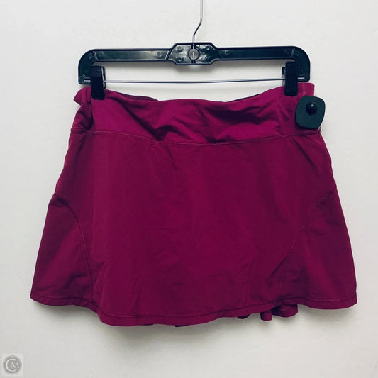 Athletic Skort By Lululemon In Maroon, Size: 8