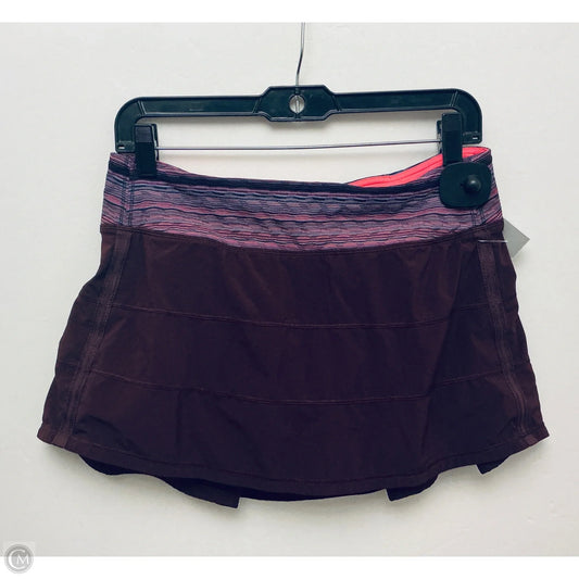Athletic Skort By Lululemon In Purple, Size: 8