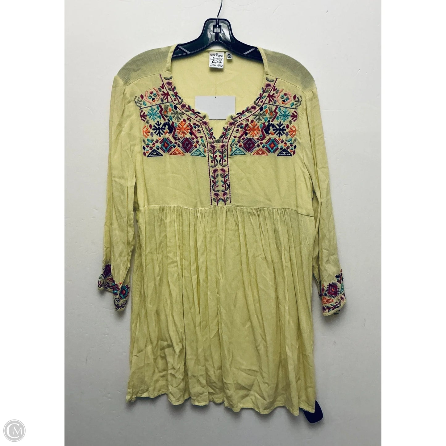 Top Long Sleeve By Parsley & Sage In Yellow, Size: M