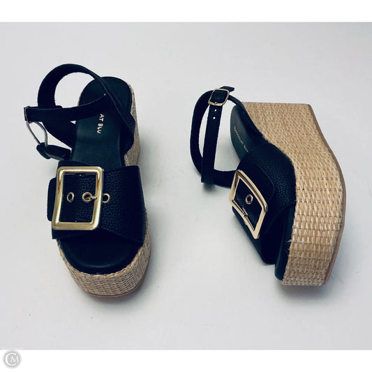 Sandals Heels Wedge By Cmc In Black, Size: 6