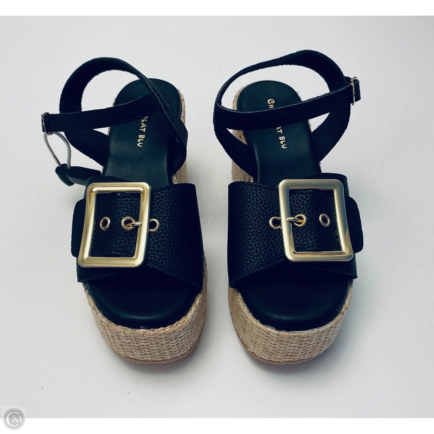 Sandals Heels Wedge By Cmc In Black, Size: 6