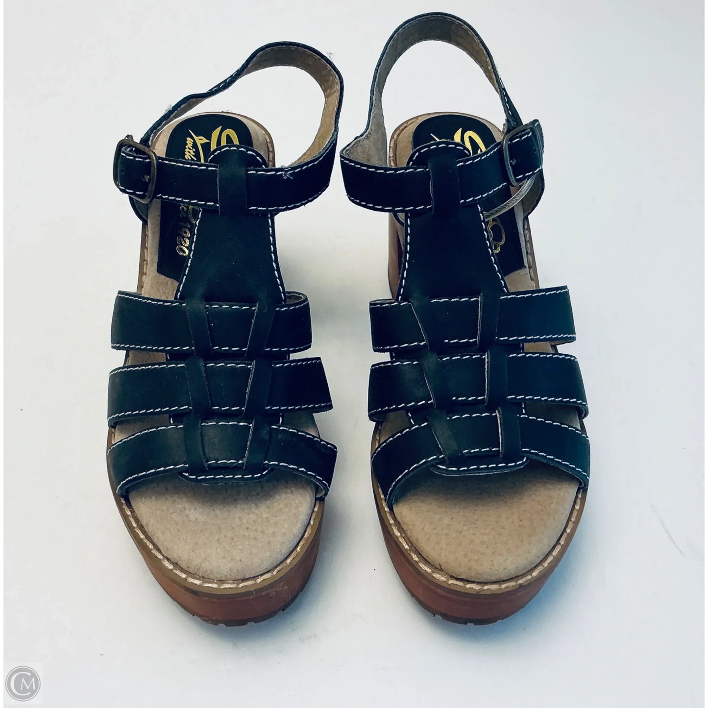 Sandals Heels Block By Sbicca In Black,Size: 6