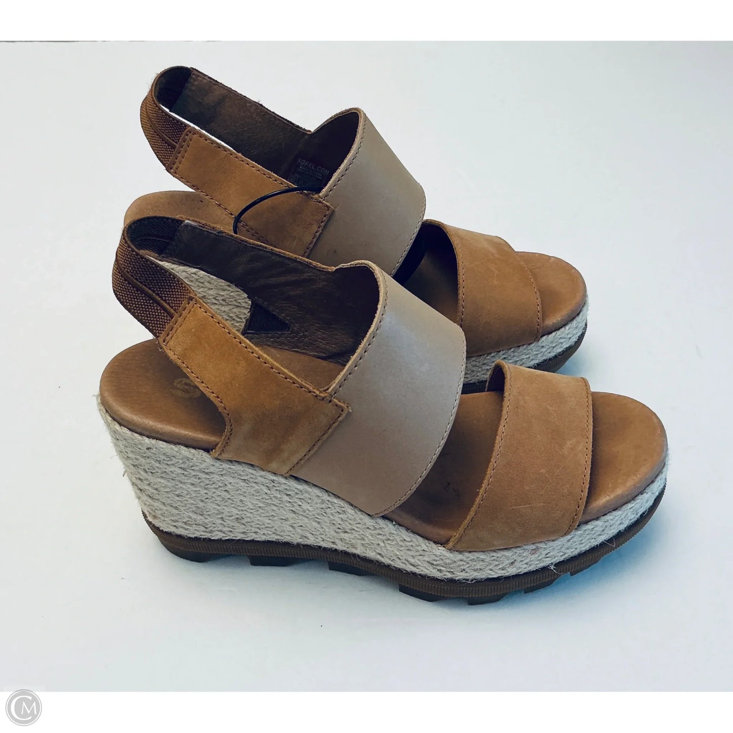 Sandals Heels Wedge By Sorel In Brown, Size: 6.5