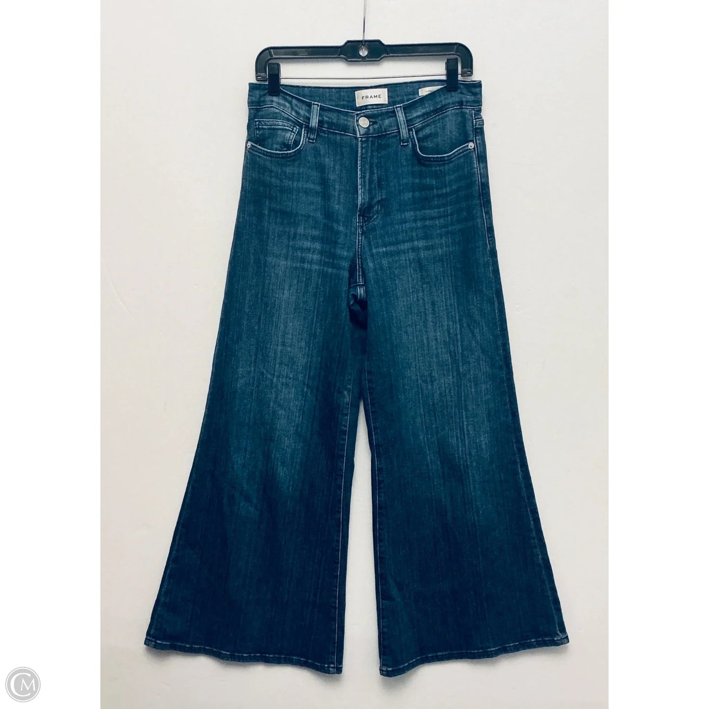 Jeans Straight By Frame In Blue Denim, Size: 6