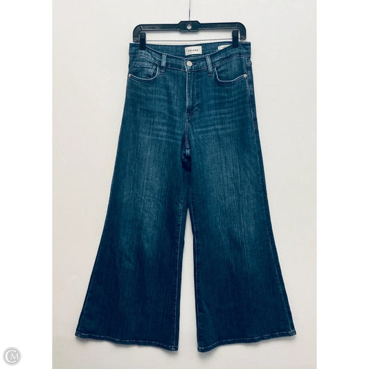Jeans Straight By Frame In Blue Denim, Size: 6