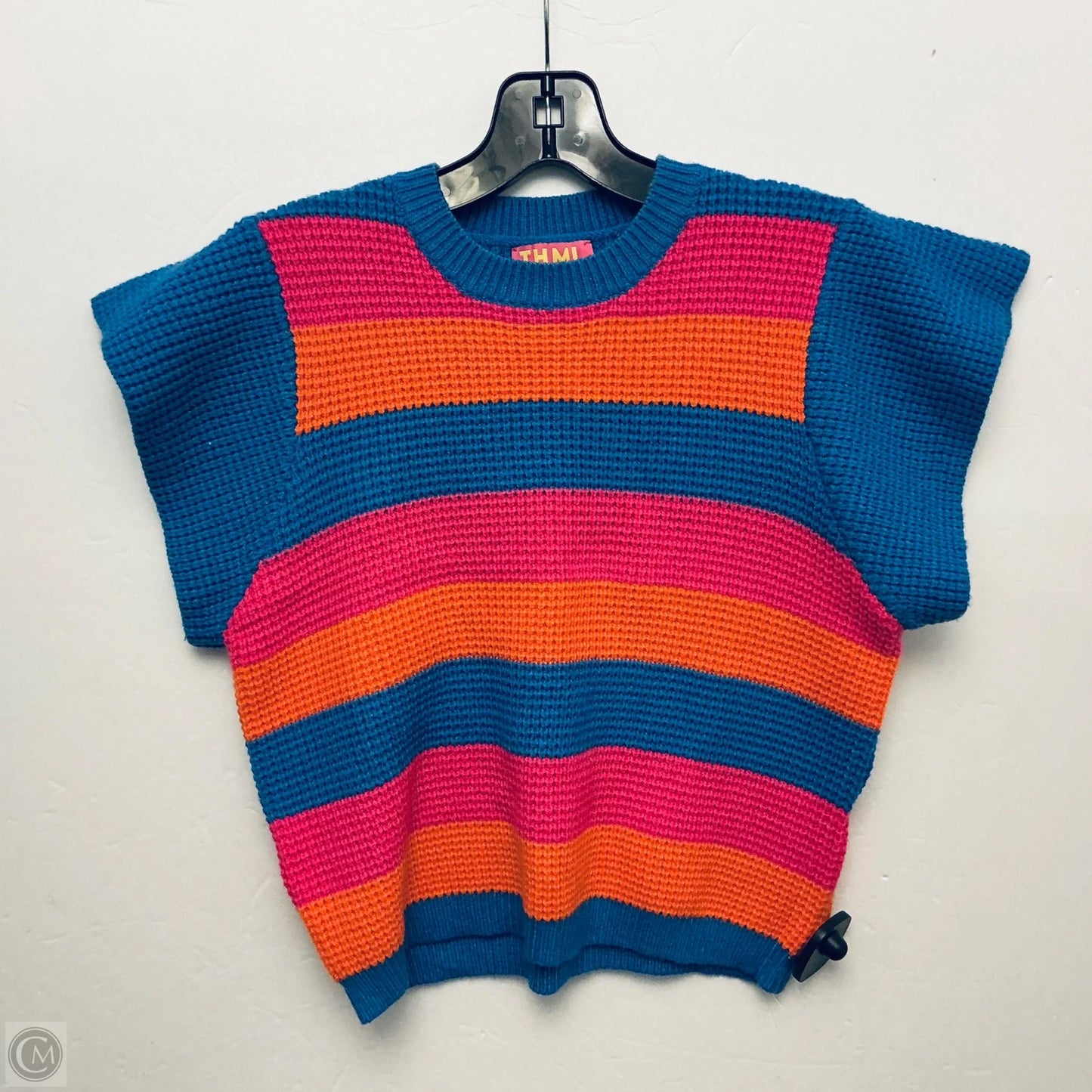 Sweater Short Sleeve By Thml In Blue, Size: Xs