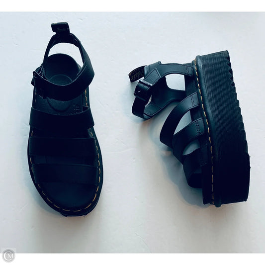 Sandals Heels Wedge By Dr Martens In Black, Size: 6