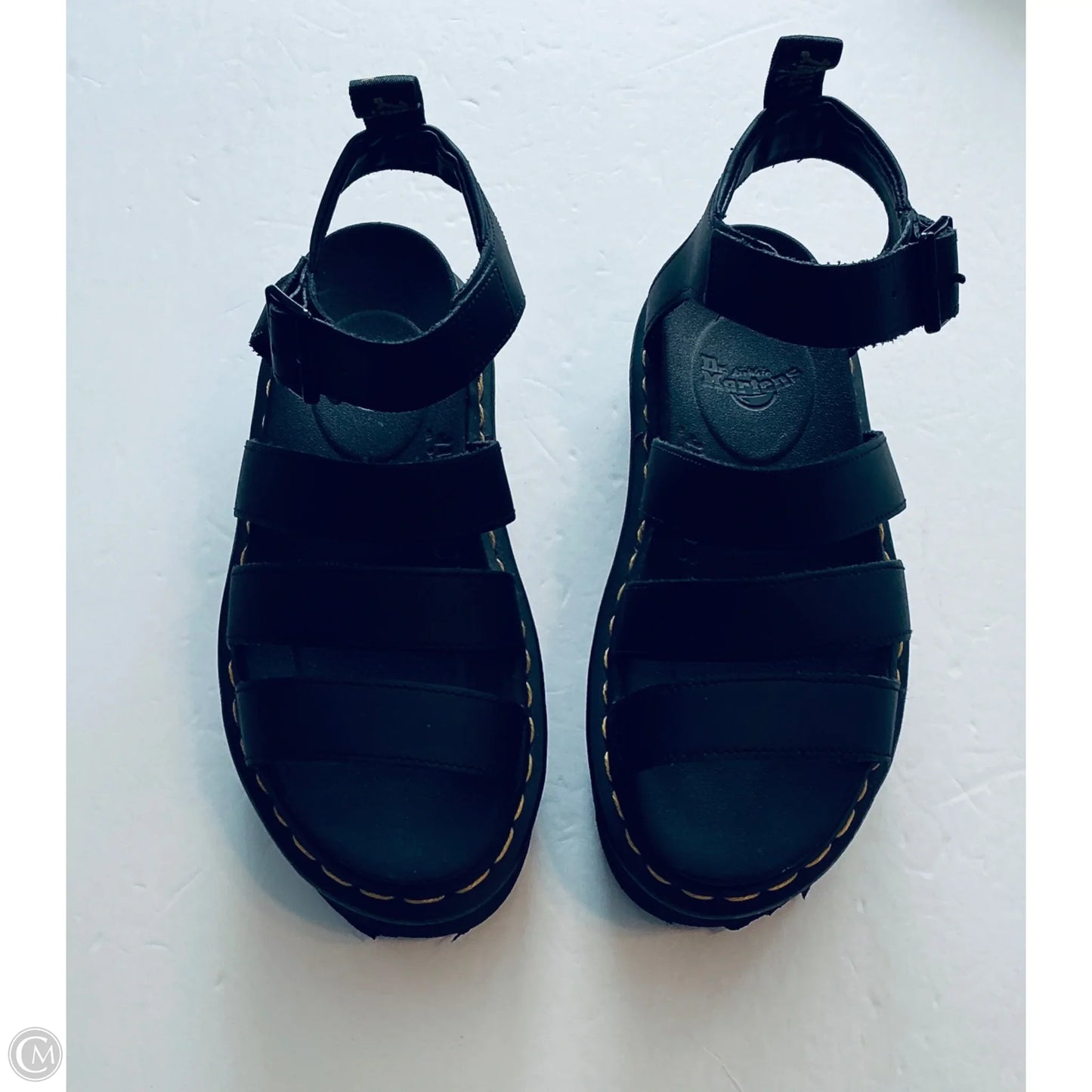 Sandals Heels Wedge By Dr Martens In Black, Size: 6