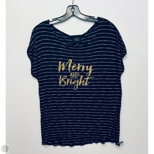 Top Short Sleeve Basic By W5 In Black, Size: M