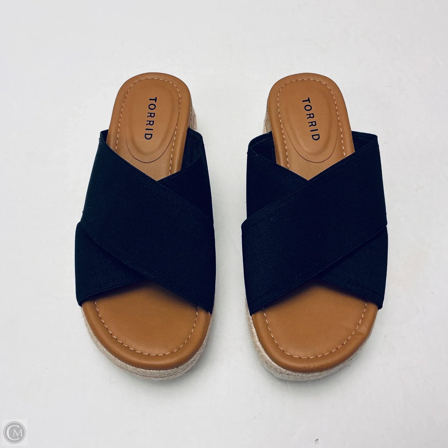 Sandals Heels Wedge By Torrid In Black, Size: 7.5