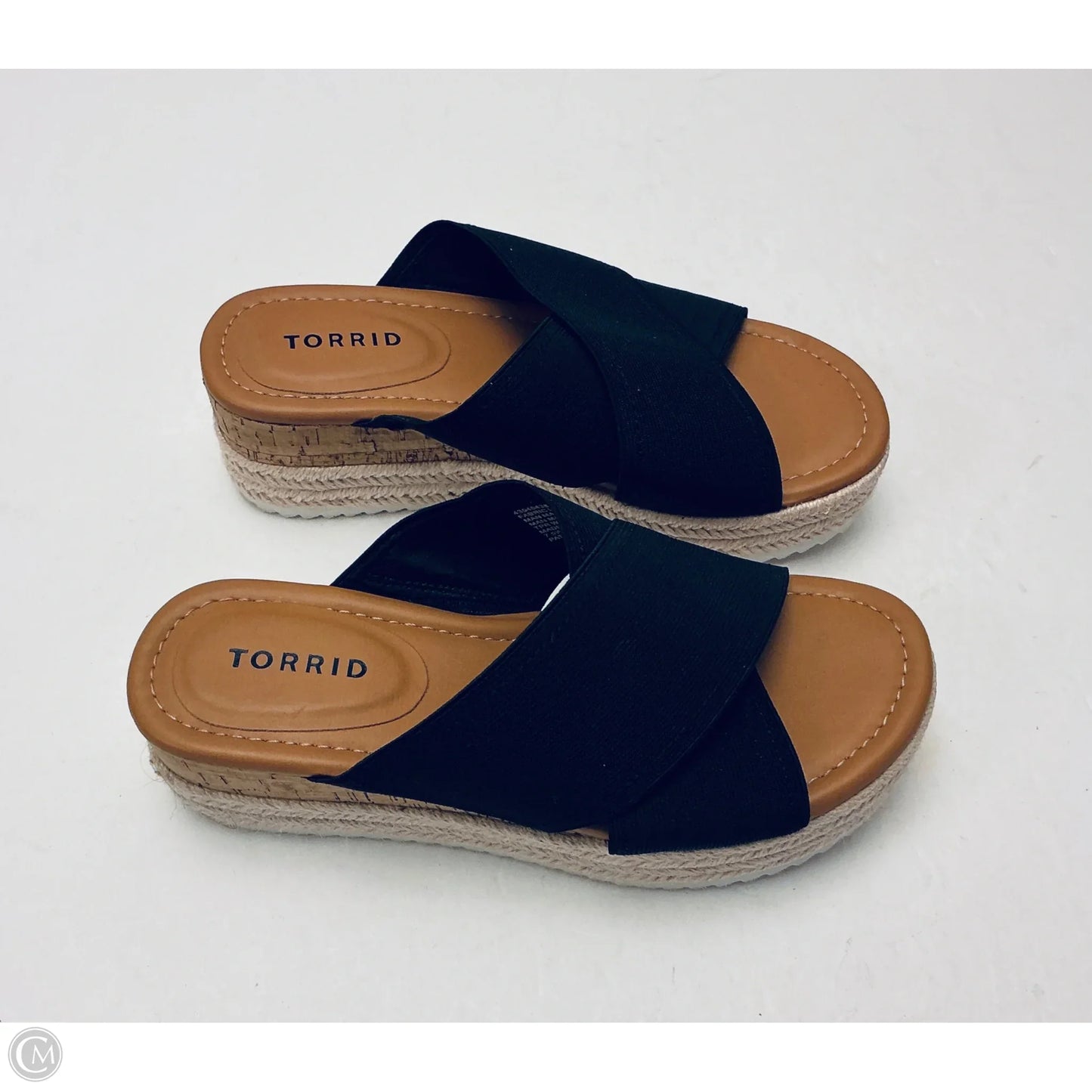 Sandals Heels Wedge By Torrid In Black, Size: 7.5