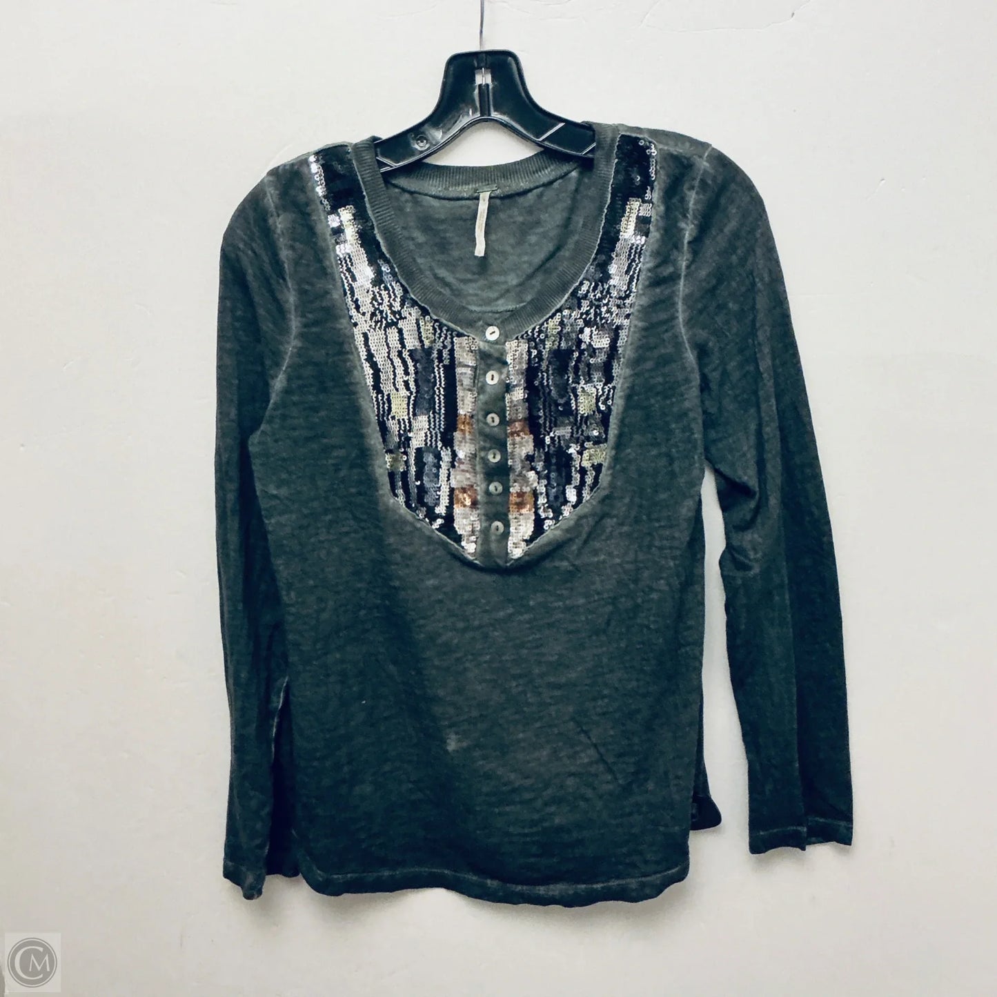 Top Long Sleeve By Free People In Grey,  Size: M