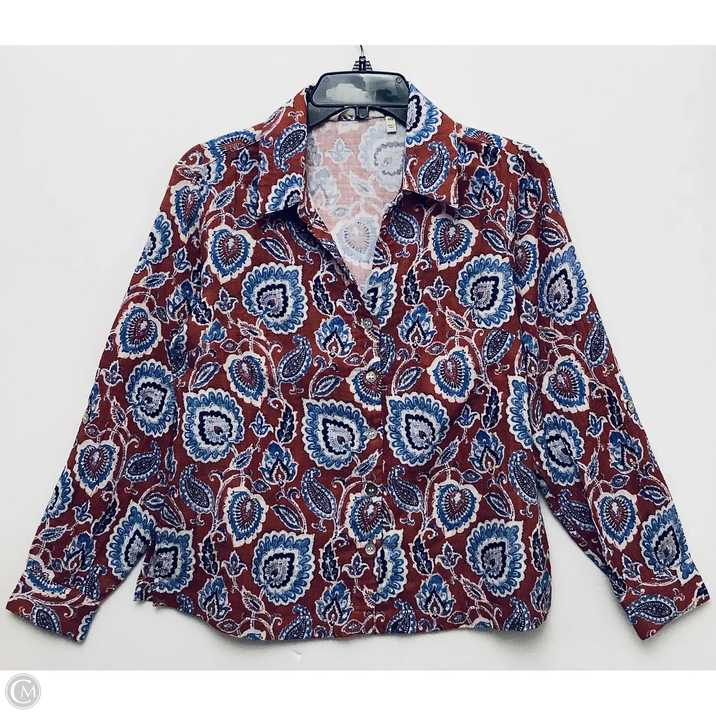 Top Long Sleeve By Soft Surroundings In Red, Size: Xs