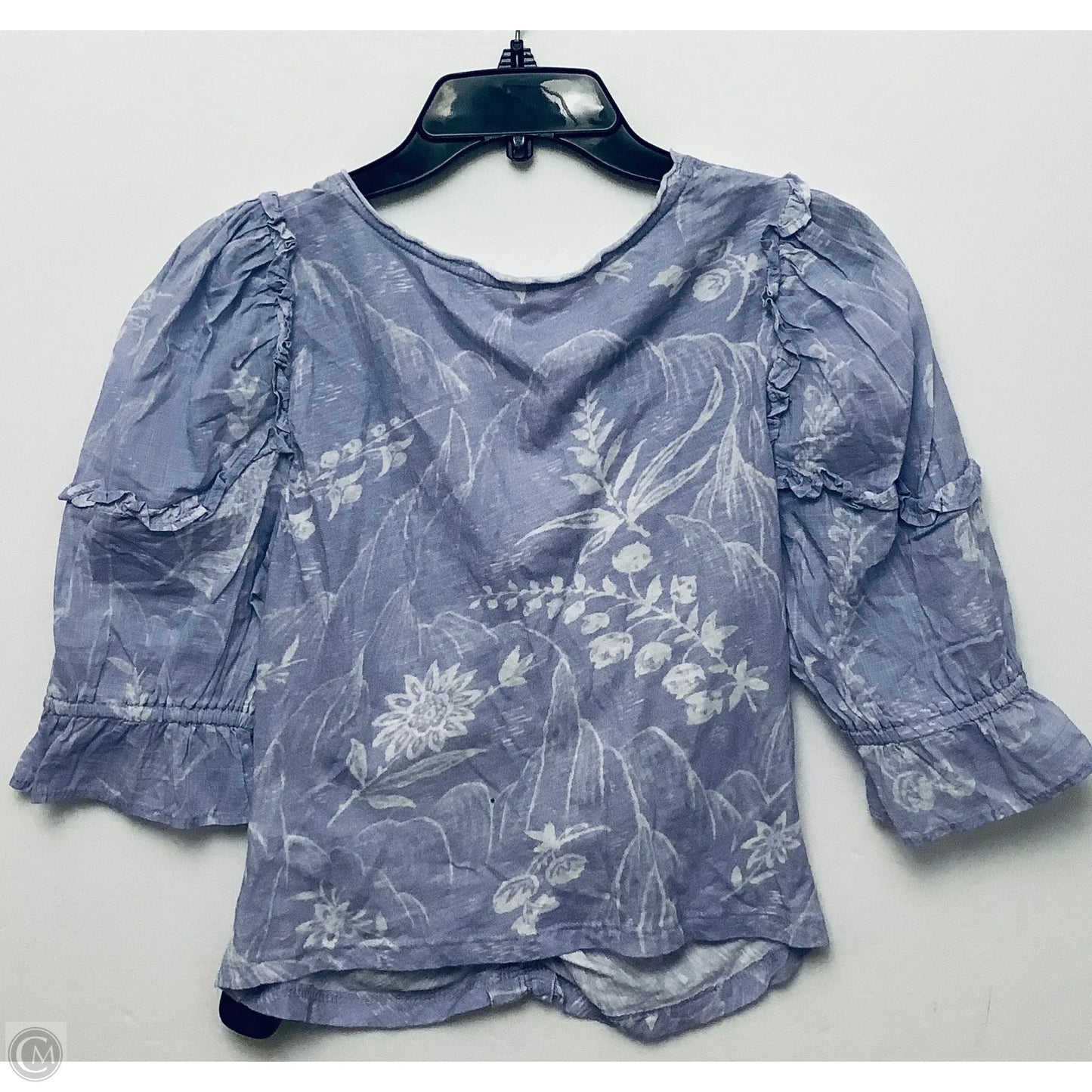 Top Short Sleeve By Anthropologie In Purple, Size: S