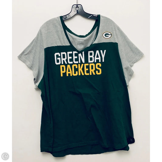 Top Short Sleeve Basic By Fanatics In Green, Size: 4x