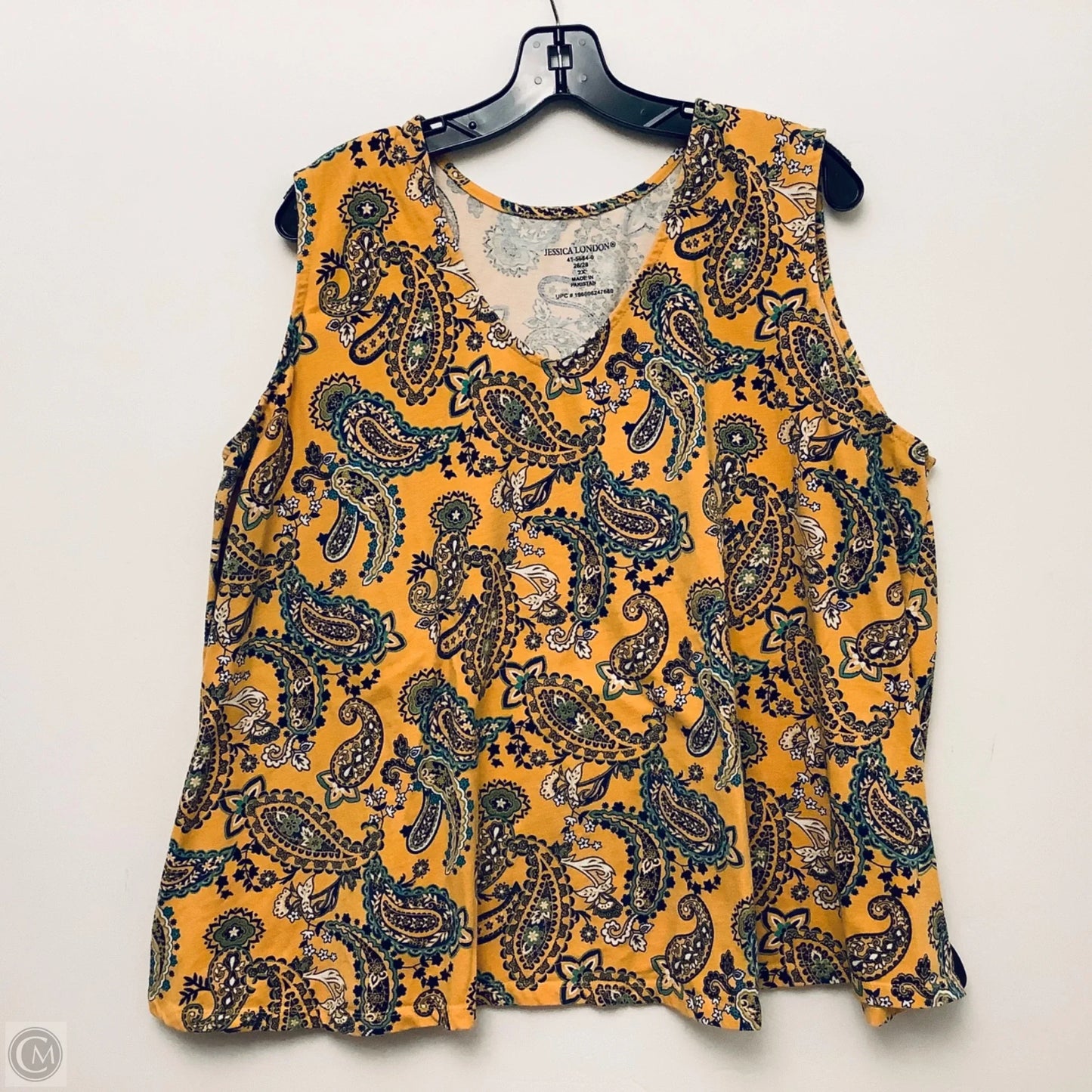 Top Short Sleeve By Jessica London In Yellow, Size: 2x