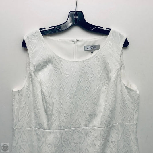 Dress Casual Midi By Kasper In White, Size: 16