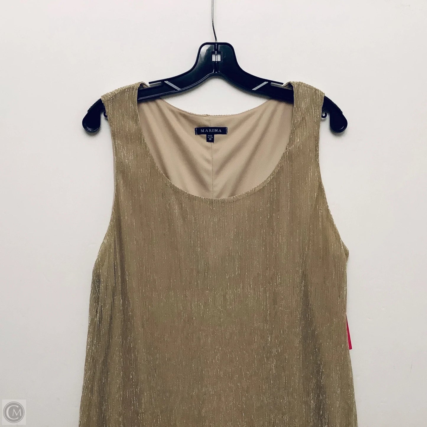 Dress Casual Short By Marina In Gold, Size: 1x