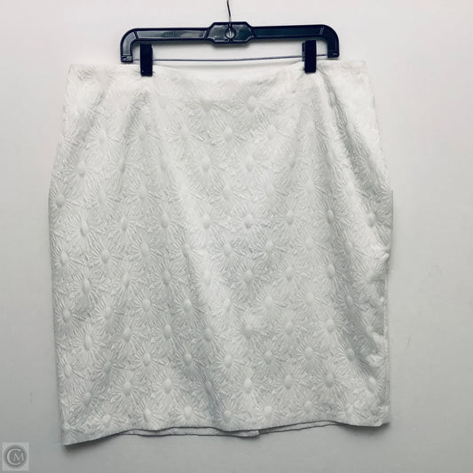 Skirt Midi By Kasper In White, Size: 16