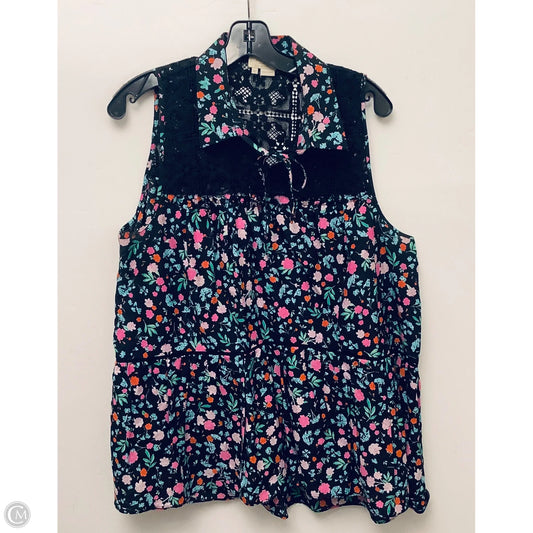 Top Sleeveless Designer By Kate Spade In Floral Print, Size: Xl